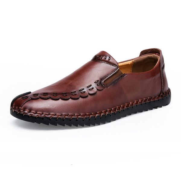 

2020 genuine leather shoes men driving shoes cow leather loafers men casual soft comfortable male loafers a865, Black