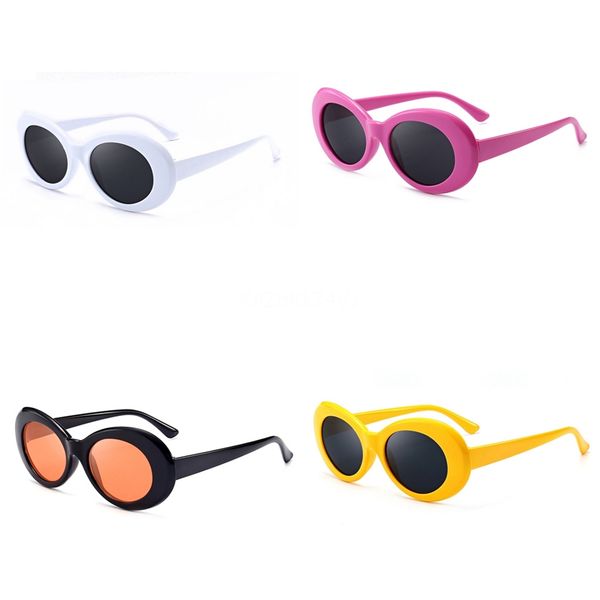 

5 1pcs blue colorful lens pilot fashion hiphop sunglasee for men and women vintage sport sunglass with case and box #61124, White;black