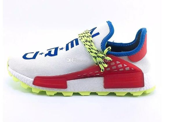 

Hu trail x pharrell williams Nerd men Мужская раса повседневная обувь черный белый кремовый SOLAR PACK