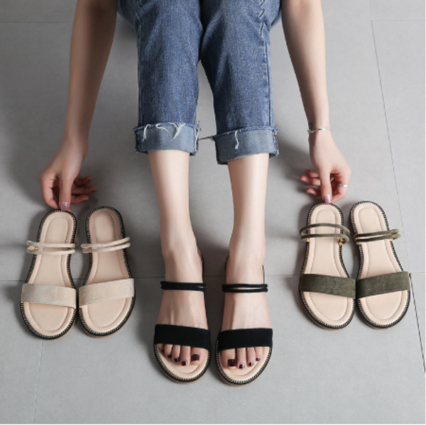 

fashion sandals women summer shoes 2020 women sandals flat casual woman summer holiday shoes ladies plus size, Black
