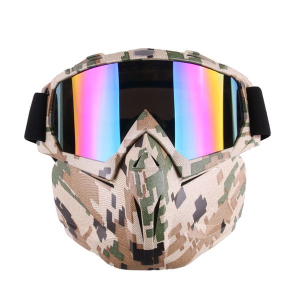 

motor-cycle goggles mask detachable, helmet sunglasses protect padding, night vision road racing uv glasses