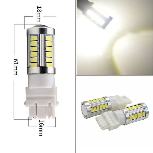 

4pcs white 6000k 3157 5630 33smd led shockproof car fog lights lamps