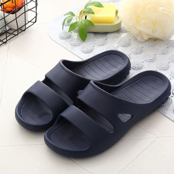 

jaycosin 2020 men shower pool slippers casual shoes non-slip slides bathroom comfortable sandals soft sole flip flops man a513, Black