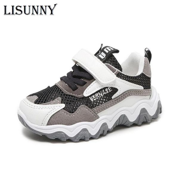 

new baby sneakers 2020 fashion children flat shoes infant kids baby girls boys solid stretch mesh sport run sneakers sandals, Black