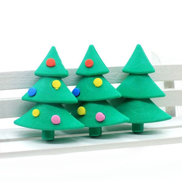 

christmas tree rubber eraser removable eraser stationery school supplies papelaria gift toy for kids penil eraser toy gift ing