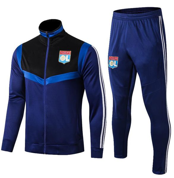 

2019 2020 Olympique de Lyonnais Tracksuit Maillot de foot 19 20 Lyon ol Adult Kit jacket Football Chandal Survetement