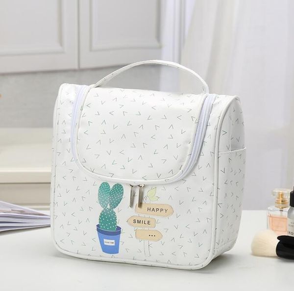 

cosmetic bag women pu dot printing long square multifunctional waterproof wash bags 4colors