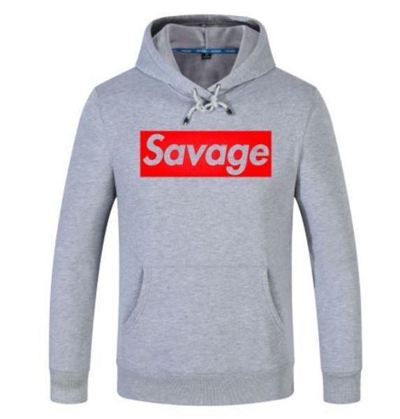 

SAVAGE Print Mens Designer Pullover Long Sleeve Lapel Neck Hoodies Casual Sweatshirts Male Clothing