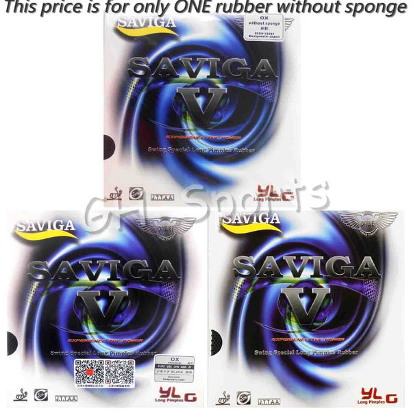 

saviga v long pips-out table tennis pingpong rubber without sponge heet ox
