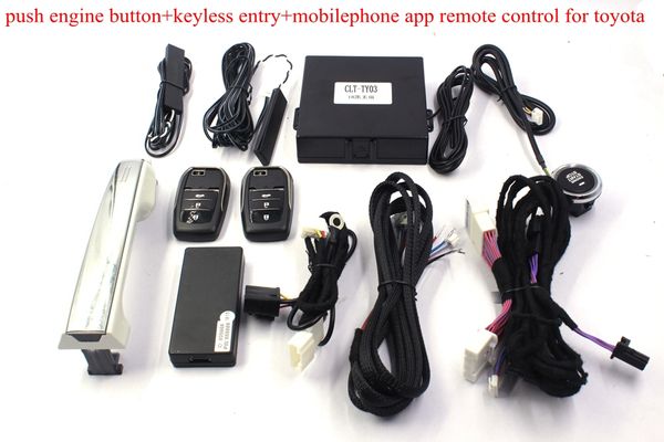 

car alarm gsm remote start phone app access with remote central lock keyless entry push button engine start for camry