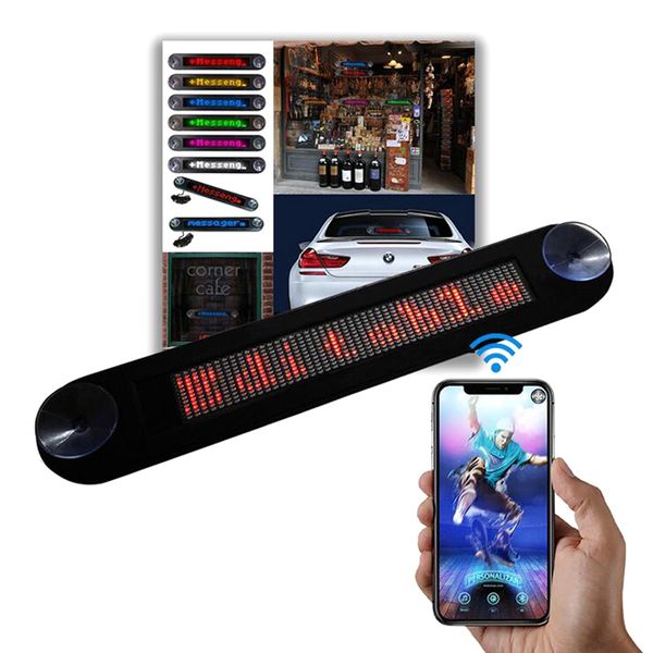 

upgraded car mini super slim led programmable message sign scrolling display board car accessories