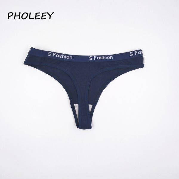 

pholeey 2017 new style women g string thongs low waist briefs panties pure cotton underwear p17259, Black;white