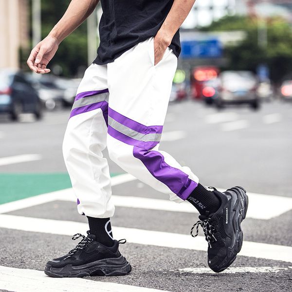 

new arrival harajuku japanese style letter printed fashionable men's jogger trousers hip hop autumn casual male harem pants, Black