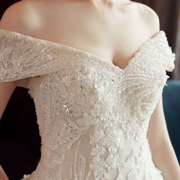 

new dream dream wedding dress bride marriage, White