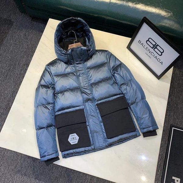 

19ss casual street down jacket men hoodie warm white goose down filled hardware details perfect winter jackets coat for men