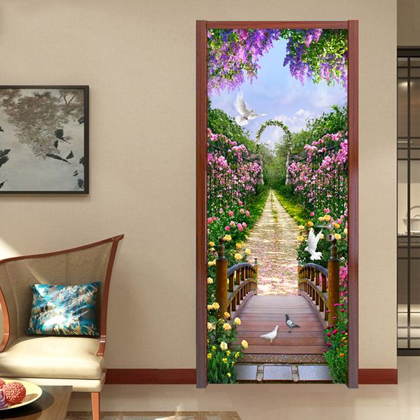 

wallpapers po wallpaper modern romantic pastoral 3d mural creative diy door wall sticker living room bedroom home decor pvc