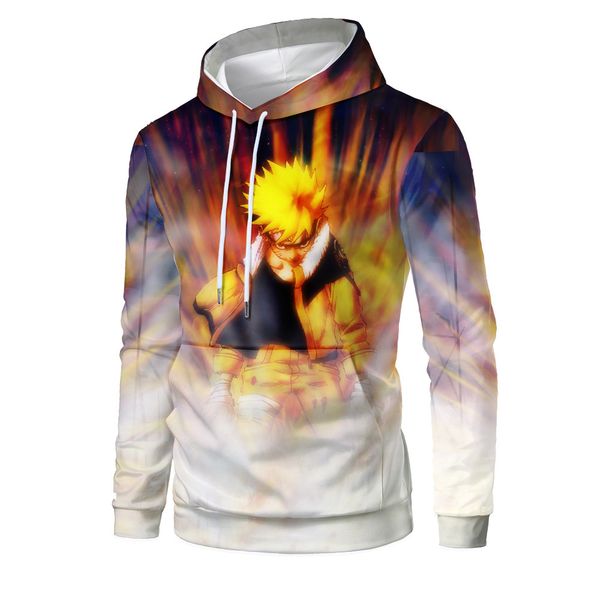 

mens designer naruto 3d digital printing hat sweater large size clothing, Black