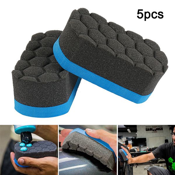 

2019 5pcs auto car windshield soft perforated wash sponge pad tools csl88