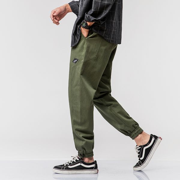 

2020 весна японского плюс размера случайные p50 мужских брюки случайной бренд трусы для мужчин, Black