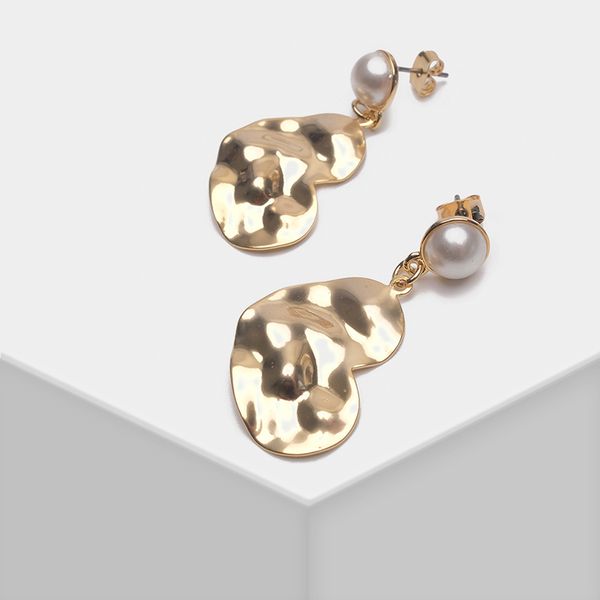 

women's irregular sequined pendant drop earrings, Silver