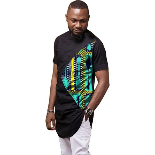 

одежда африканец для печати и черный tops dashiki мужская одежда африка стиль дизайн танец праздничный костюм мужчины футболку, Red