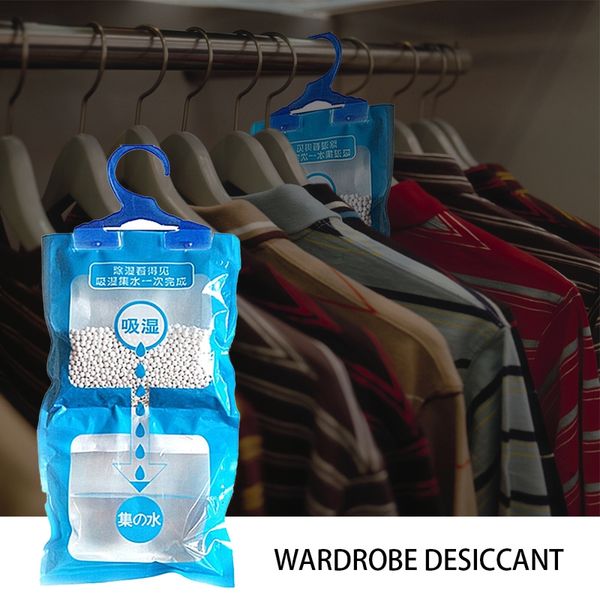 

1pcs convinient new wardrobe dehumidifier wardrobes hanging moisture bags drying agent hygroscopic anti-mold desiccant bag other housekeepin