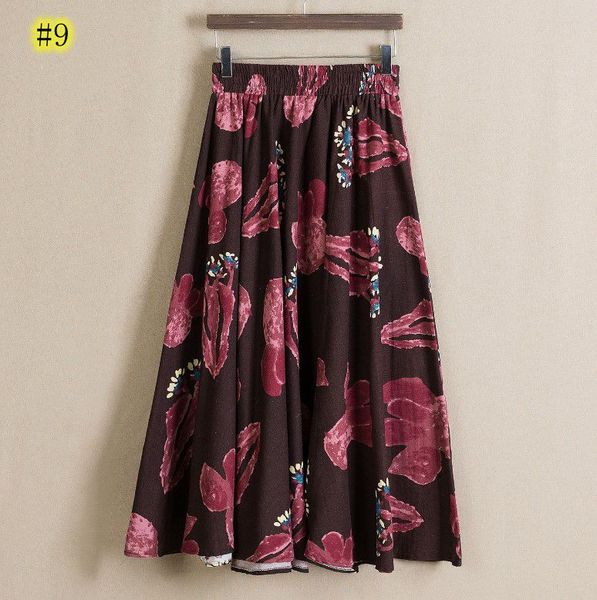 

fashion printing flower lady skirt floral spring coffee red summer winter beach skirt designed skirts nice skirts price, Black