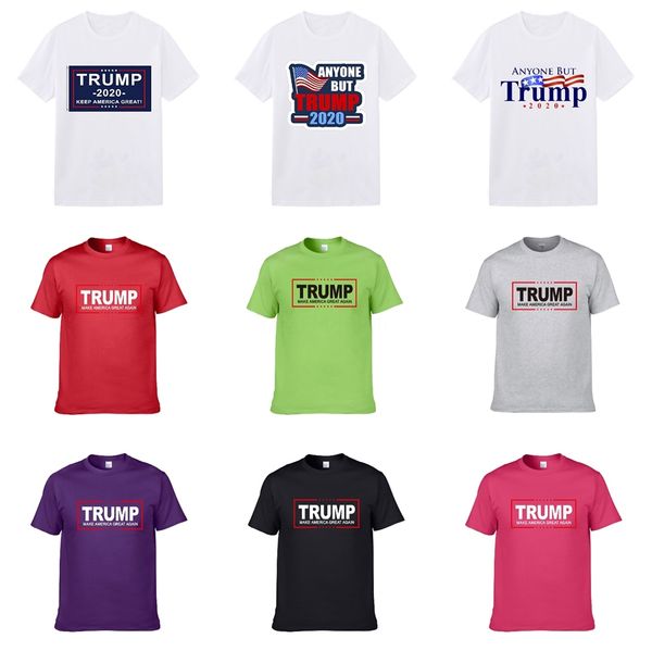 

2020 new handsome fashion male designer v-neck trump t-shirt printing breathable fashion male trump t-shirt short sleeve pilling resistance, White;black