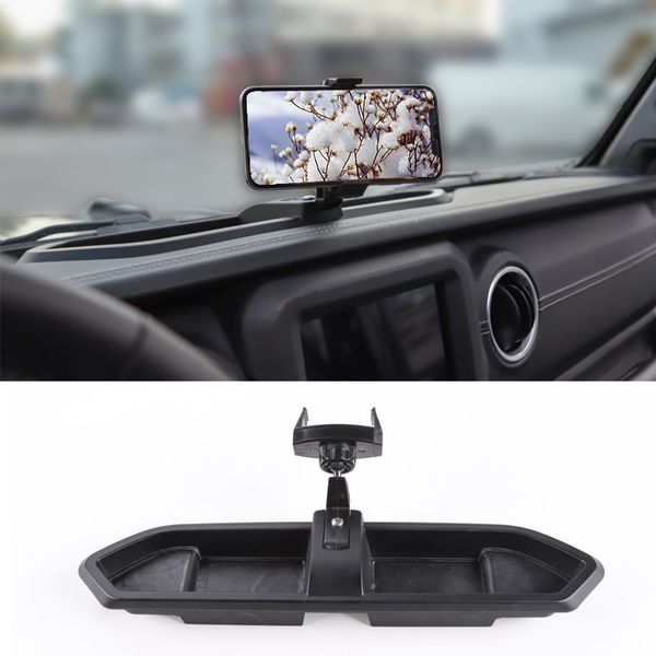 

black abs multifunction car mobile phone storage holder for jeep wrangler jl 2018+ auto interior accessories