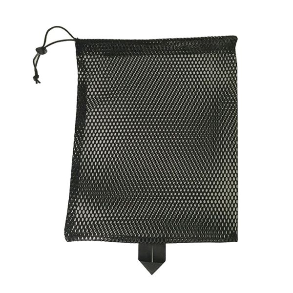 

travel shoe bag, storage mesh stuff sack with drawstring for men and women, shoes pouch packing organizer, black