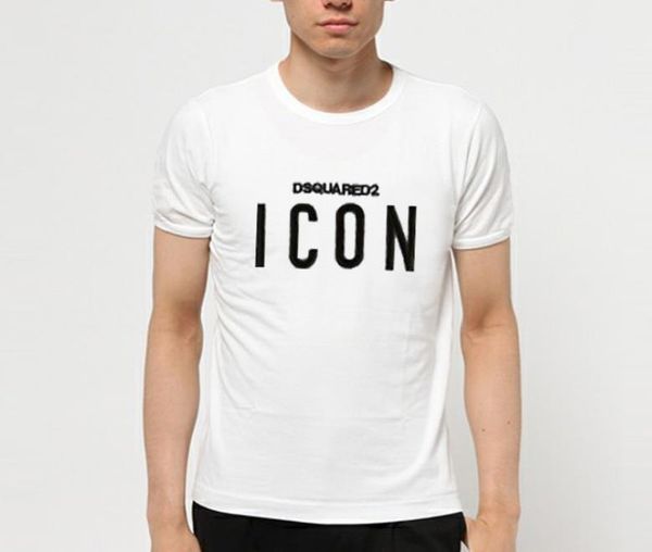 

ICON Mens Simple T shirts Summer White Black Hombres S2 T shirt Short Sleeved Tops