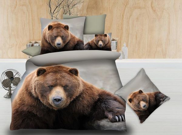

wensd lovely bear,lions,tigers wolf luxury bedding 3/4pc-set beautiful duvet set+bedlinen+pillowcase no filler 2019 bed set