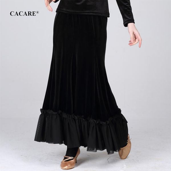 

ballroom waltz dance skirt for women fringe salsa latin ballroom dance competition skirt black d0714 ruffled hem, Black;red
