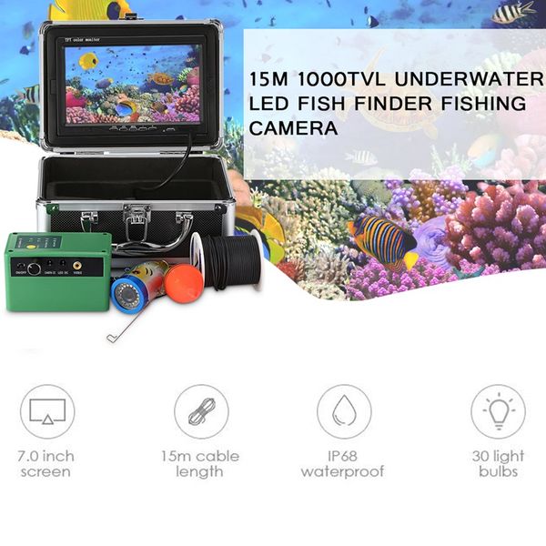 

outlife fish finder 1000tvl underwater fish finder fishing camera 7.0 inch display ip68 waterproof 15 white leds