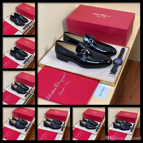 

20sw men's casual patent leather shoes men luxury classic business wedding office elegant formal shoes zapatos altos de hombre tttt4, Black