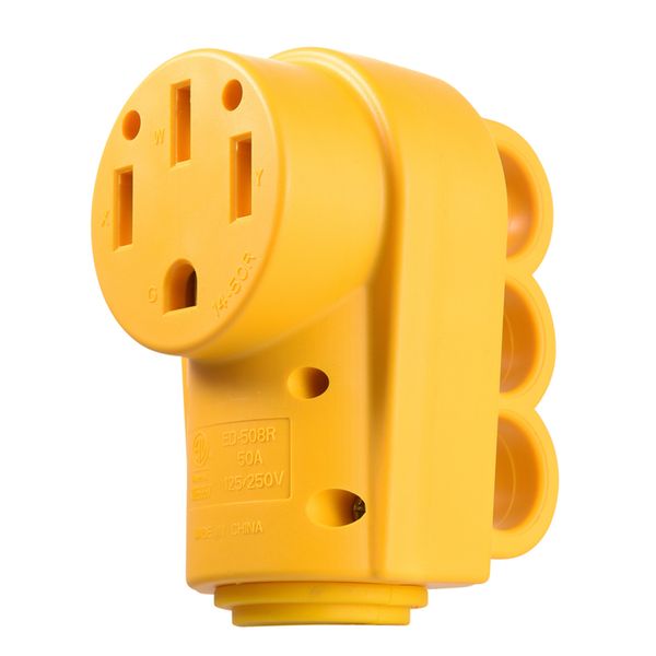 

mictuning rv replacement plug 125/250v 50amp heavy duty rv female replacement receptacle plug with ergonomic grip handle