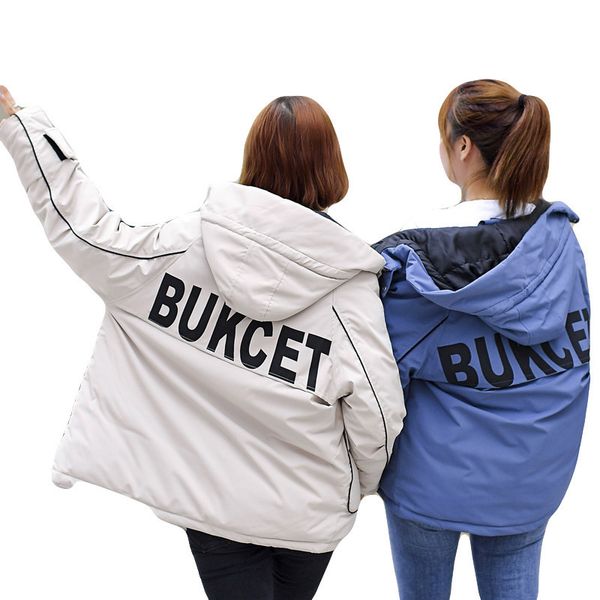 

purchase female autumn winter 2019 new long thickness clothing loose joker in bread cotton cotton padded coat 927, Black