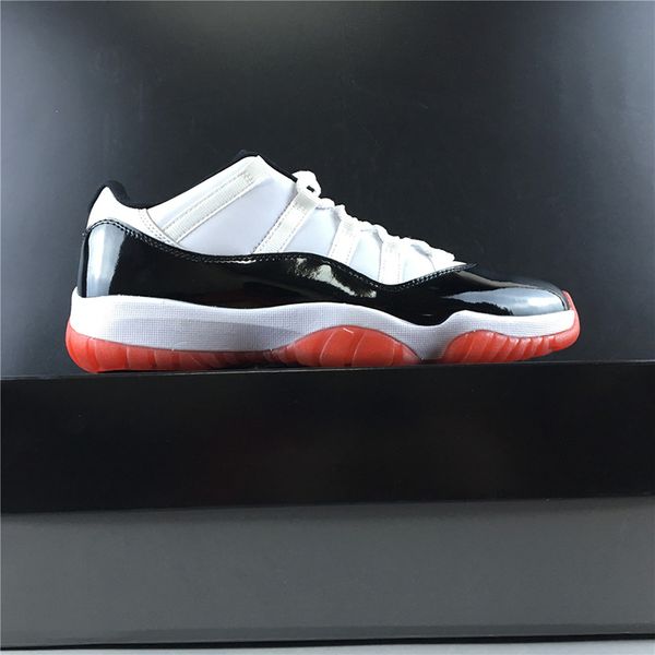 

air 11 low white breed concord black true red av2187-160 11s xi мужская баскетбольная спортивная обувь кроссовки лучшего качества с оригинал, Black;white