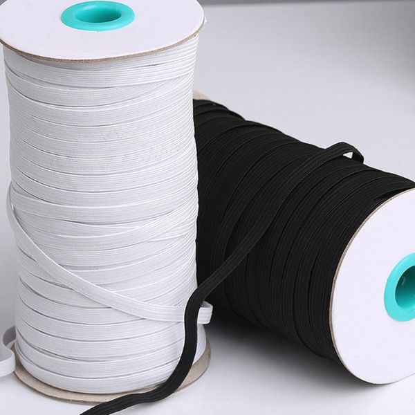 

3/6/9/12mm width elastic trim black/white braided elastic elastics band strap handmade diy mask notebook making material