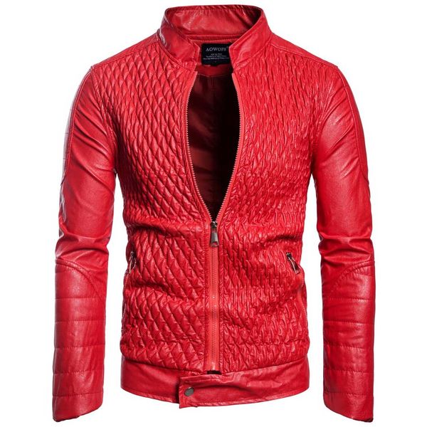 

Mens Designer Jacket Fashion Trend Stand Collar Zipper Closed Printed Plaid Motorcycle Apparel 2019 Autumn New 2 Styles Size S-2XL