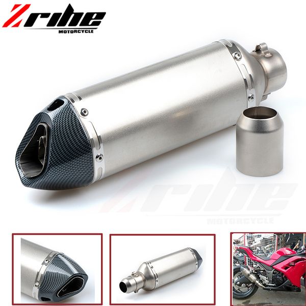 

for 51mm universal motorcycle exhaust muffler pipe escape moto for yamaha cbr125 cb400 tmax530 gsxr650 racing