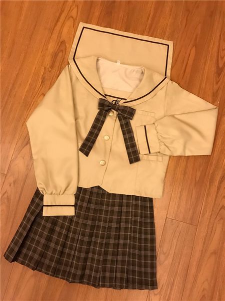 

japanese student jk uniform sweet lolita sets navy collar bowknot victorian lattice lolita skirt loli cos gothic, Black;red