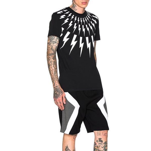 

luxury men designer t shirt new arrival men women geometric print short sleeve black white fashion mens designer tees, White;black