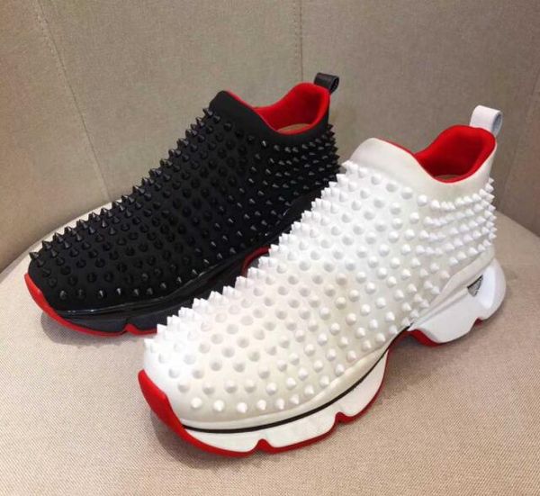 

Krystal Spike Sock casual shoes Donna Flat Sneakers Designer Mens Red Bottoms Shoes Womens Rivet Spiky Sock Junior Spikes Flat Shoes
