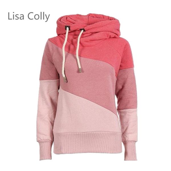 

lisa colly plus size 5xl women long sleeves hoodie sweatshirt autumn winter popular female casual coat jacket, Black