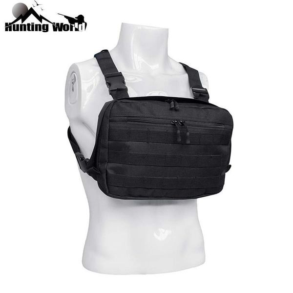 

тактический сверхмощный molle chest rig радио нагрудный ремень передний пакет сумка кобура сумки жилет снаряжение для охоты на открытом возд, Camo;black
