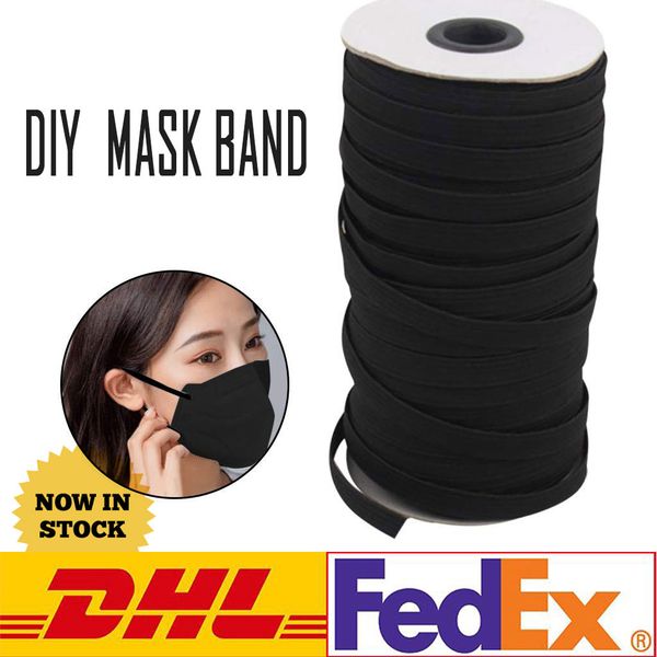 

черный цвет diy плетеный эластичный шнур шнур вязать шитье широко используется для масок готов в наличии сейчас