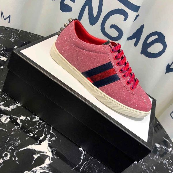 

2020 new at women's casual sneakers women's leather classic pearl sneakers