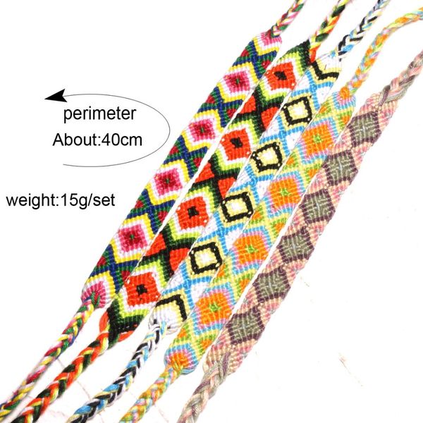 

20pcs/lot weave ethnic style bracelet lucky bohemian adjustable bracelets women jewelry gift for grandma mom sister, Golden;silver