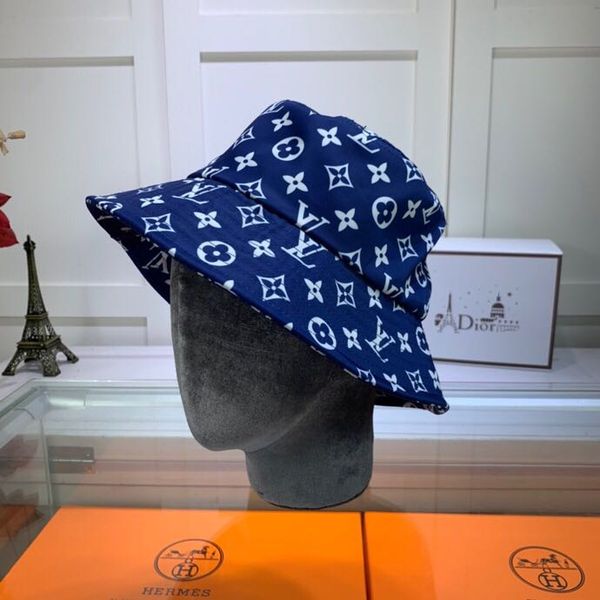 

new luxury four seasons mens woman designer stingy brim hats fashion brand stingy brim hats breathable casual fitted beach hats quality, Blue;gray